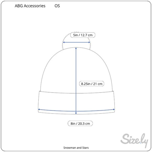 Matching Snowman Knit Scarf & Pom Ribbed Hem Beanie Set With Stars & Fringe OS - Picture 12 of 12
